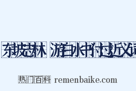 东坡志林·游白水书付过近义词是什么意思的图片